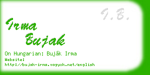 irma bujak business card